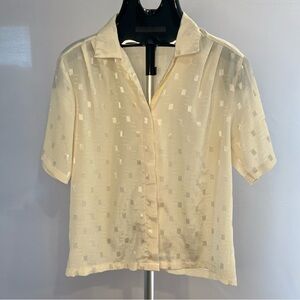 Sheridan Square Cream Button-down Shirt - Women's Medium